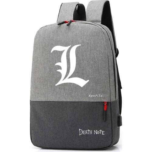 Cartoon Death Note Lightweight Anime Printing Backpack Women 14 Inch Laptop School Student Casual Book Bag Shoulder Bags