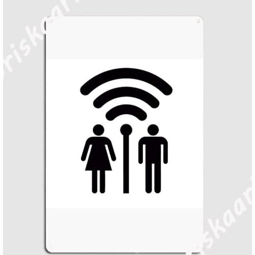 Wc Free Zone Metal Sign Cinema Kitchen Wall Plaques Design Tin sign Poster