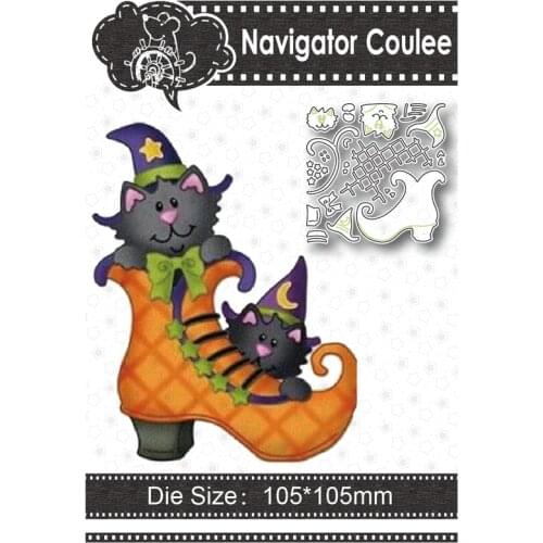 Metal Cutting Die Christmas Boots Kitten Scrapbook Stamping Clear Stamp Decoration Creative Embossing DIY Craft New Arrival 2021