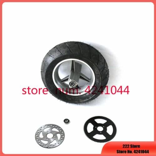 49CC mini motorcycle small sports car tire wheel hub wheel core brake disc chain disc 110/50-6.5 assembly
