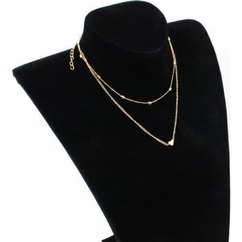 Fashion Chain Choker Heart Necklace Women Statement Collare Bohemia Beach Jewelry Evening Party Casual Ornament Jewelry Gift