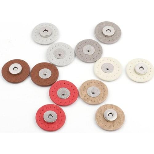 N7MF Circle Sew-on Magnetic Button Bag Wallet Clasp Snaps Metal Fastener Sewing Craft DIY Patchwork Lock Accessories
