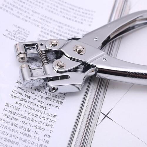 Stainless Steel Hole Puncher Notebook Paper Scrapbook Card Cutter Heavy Duty 2 in 1 Household Garment Eyelet Leather Belt 20CB