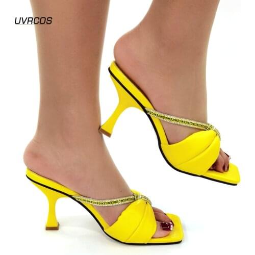 Latest Design Women Summer High Heeled Shoe for Women Slip on Women Heels Women Pumps Wedding Shoes Bride Cristal Sexy Lady Shoe