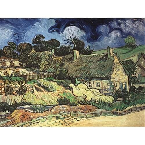 Landscape Van Gogh DIY Cross Stitch Embroidery 11CT Kits Craft Needlework Set Printed Canvas Cotton Thread Home Sell