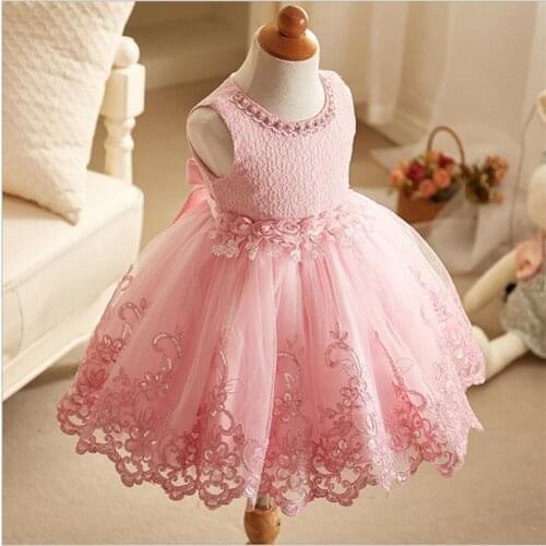 Girl Dress pink/blue/lavender Tulle Wedding Party Dress Summer Princess Dresses Clothes Ball Gown with Flowers