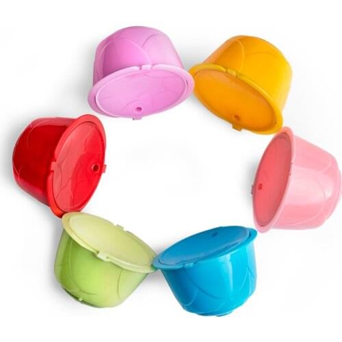 PP Fillable Coffee Capsules Reusable Coffee Capsule Cup Filter Set Compatible with DOLCE GUSTO Series Coffee Machine