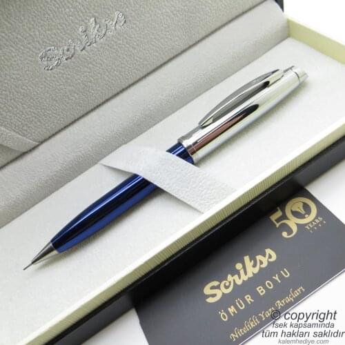 Scrikss 39 Navy Blue Chrome Versatil Pen | Scrikss Oscar | İsme Special Pen | Gift Pen