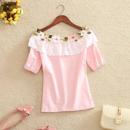 SexeMara Women's Shirts With Embroidery
