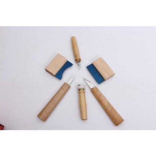 6 pcs Violin Guitar Purfling Tool Violin Fingerboard Scraper Knife Luthier Tools