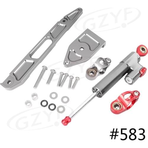 CNC Steering Damper Stabilizer w/ Bracket Mounting Kit Satety Control for Yamaha XJR1300 2002-2015 Aluminum Alloy
