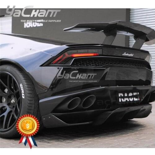 Fiber Glass FRP GT Wing Fit For 14-17 Huracan LP610-4 & LP580-2 Coupe Spyder LB LP LW Works V2 Style Rear Spoiler with Deck Lid