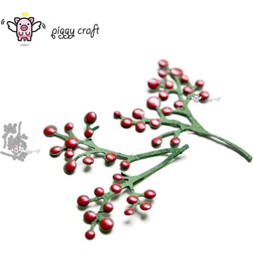 Piggy Craft metal cutting dies cut die mold 3Pcs Flower fruit branch Scrapbook paper craft knife mould blade punch stencils dies
