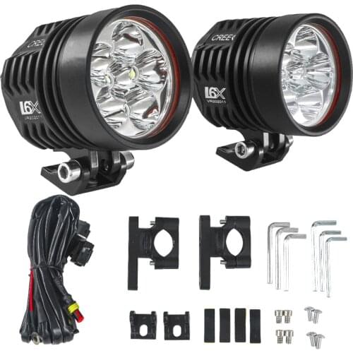 40W Universal Motorcycle LED Auxiliary Fog Light Assembly Driving Passing Lamp For BMW R1250GS R1200GS F850GS LC ADV For Honda