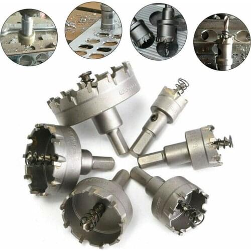 Utoolmart 14-100mm Carbide Tip TCT Drill Bit Hole Saw Drill Bit Cutter For Stainless Steel Metal Alloy Hole Opener Cutting Tools