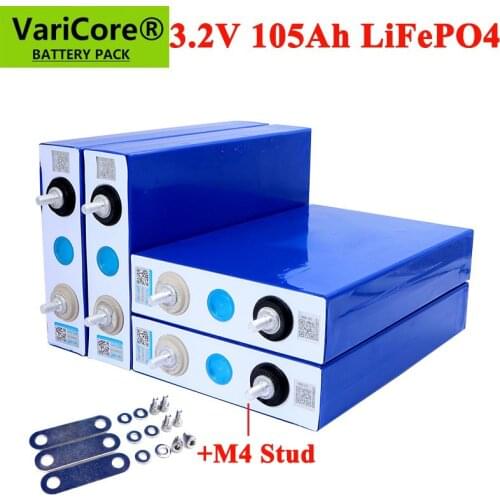 VariCore 3.2V 105Ah LiFePO4 Rechargeable Battery Lithium iron phospha DIY 12V Motorcycle Electric Car Solar Inverter Batteries