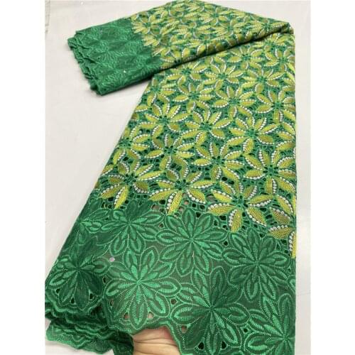 XIYA Swiss Voile Lace In Switzerland 2020 High Quality African Lace Fabric Embroiderey Nigerian Lace Fabrics For Dress QF3588B-6