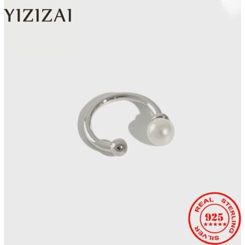 YIZIZAI Genuine 925 Sterling Silver Clip Earrings without Piercing Cuff Small Ear Clips Pearl High Quality For Elegant Women
