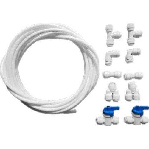 1/4Inch Quick Connect Pipe Fittings L T Y Type Straight Bend Tee RO Reverse Osmosis Pipe 50 or 100 GPD Household