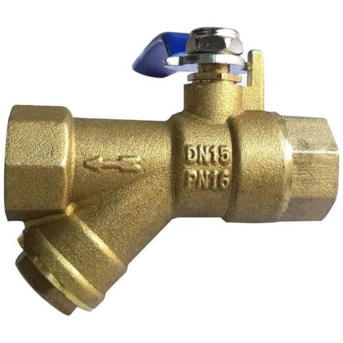 1pc Brass Y Typ Strainer Filter valve BSP Equal Female Inline Thread 1/2" 3/4" 1" 1-1/4" 1-1/2" 2" With the handle