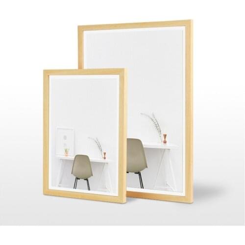 A4 Magnetic Photoframe Metal Fotoframe Porta Foto Menu Holder Solid Wooden Frame