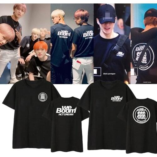 ALLKPOPER KPOP NCT DREAM Album WE BOOM Same Summer Tops T-shirt O-neck Short-sleeved T-shirts for Women Men Korean Loose Unisex