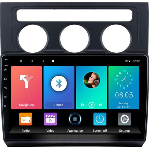 Eastereggs For Volkswagen Touran 2004-2008 AT 2 Din Car Multimedia Player Android GPS Navigation Head Unit Stereo with Frame