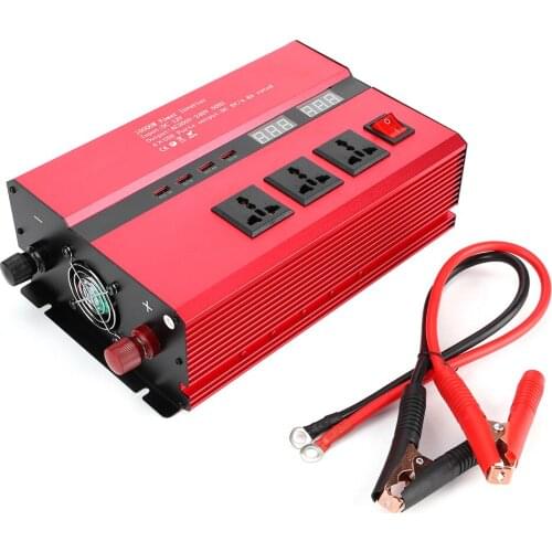 10000W 12V to 220V Car Power Voltage Inverter Converter Transformer Correction Sine with LED Display for Home Car
