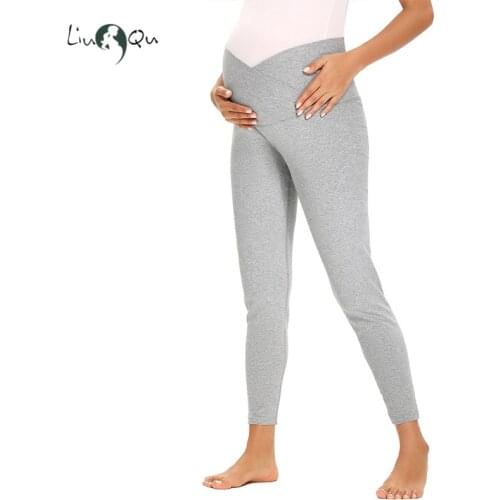 Maternity Pants and Leggings Across V Waist Belly Pregnant Pants Womens Clothing Pregnancy Casual Fit Skinny Work Pants