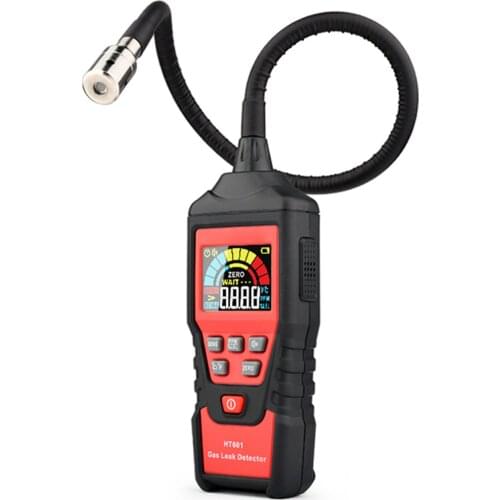Digital HT601 Gas Analyzer Gas Leak Detector PPM Meter Combustible Flammable Natural Tester Sound Light Alarm 9999 PPM 20% LEL