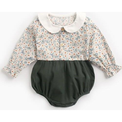 Infant Baby Jumpsuit New Fashion Floral Newborn Baby Girl Romper Autumn Long Sleeve Baby Clothes Kids Outfits 0-3Y