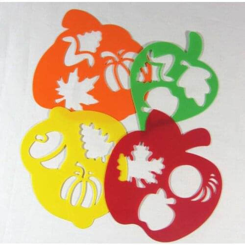 Children Puzzle Early Painting Autumn Fruit Drawing Board Sketchpad Toy Stationery Template Tools Paint Learning Notebook 2021