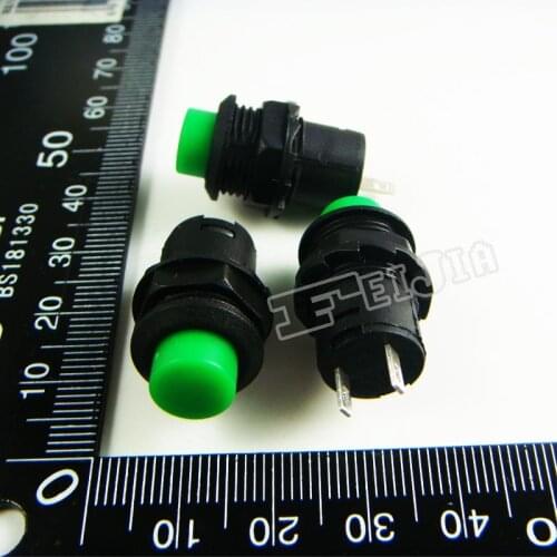 DS-425A Button color Green 1A/250VAC OFF-ON 2Pin Self-locking Push Button Switch 20Pcs/lot
