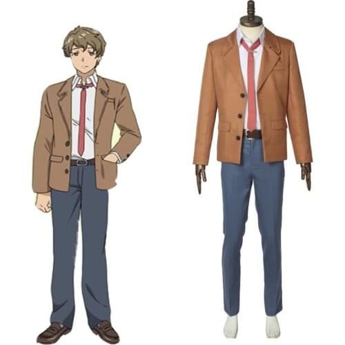 Cosplaydiy Seishun Buta Yarou wa Bunny Girl Senpai no Yume wo Minai Sakurajima Mai Azusagawa Sakuta Cosplay Costume L320