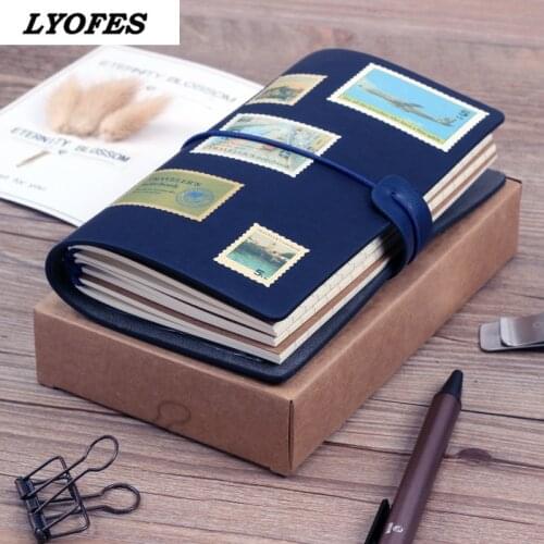 Creative Retro Brand Leather Strap Notebook Travel Notepa Spiral Diary Book Customized Logo for Business Meeting Gifts A6