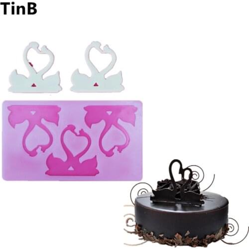 Swan Cake Baking Silicone Decoration Mold DIY Kitchen Chocolate Baking Silicone Mould Wedding Chocolate Mold For Cake Cake Tools