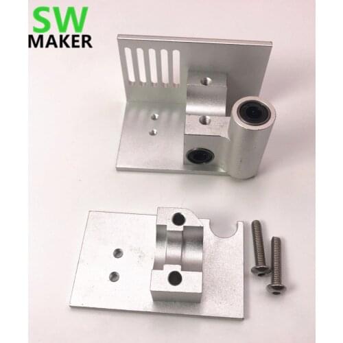 Silver aluminum alloy DIY UM2 Extended UM2 Mount V6 Custom metal mount holder