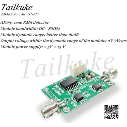 AD637 Module RMS Detection Module 8MHz Broadband RMS Detector High-speed Response Detector