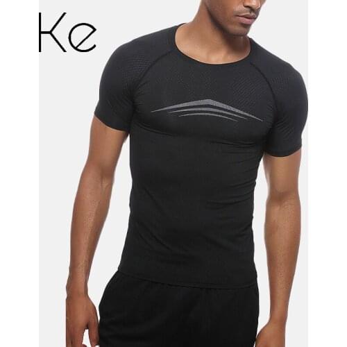 KE 2021 new European and American breathable top short-sleeved t-shirt outdoor training mens yoga sports fitness clothes