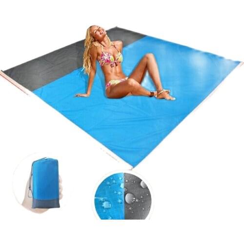 Picnic Blanket Explosions Spot Pocket Mat Outdoor Camping Beach Waterproof Plaid Polyester