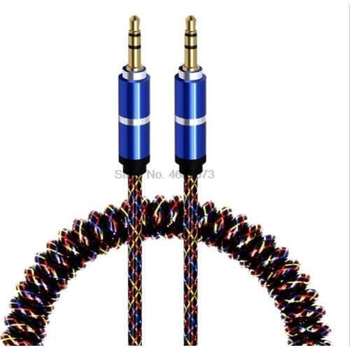 By DHL/Fedex 200pcs 3.5mm Jack Male To Male M/M Stereo Audio AUX Auxiliary Cable For PC iPod MP3 CAR For Mobile Phone