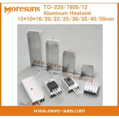 Free ship by DHL/EMS 1000PCS TO-220\7805\7812 IC Chip heat dissipation With needle 15*10*30mm Radiator Custom Aluminum heatsink