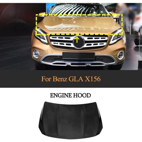 X156 Front Engine Hood Cover for Mercedes-Benz GLA Class X156 2015 - 2019 Carbon Fiber Car Front Bumper Engine Hood Vent Cover