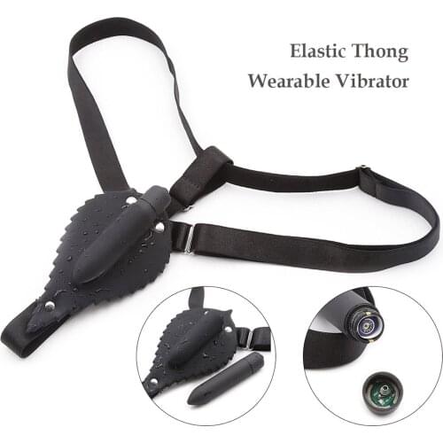 Wearable Dildo Vibrators Oral Licking Vibrator G Spot Massager Clitoris Stimulate Elastic Thong Sex Toys for Women