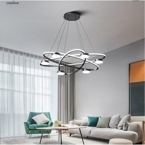 Modern style LED bedroom universal chandelier living room dining room lighting hotel round lamp wholesale