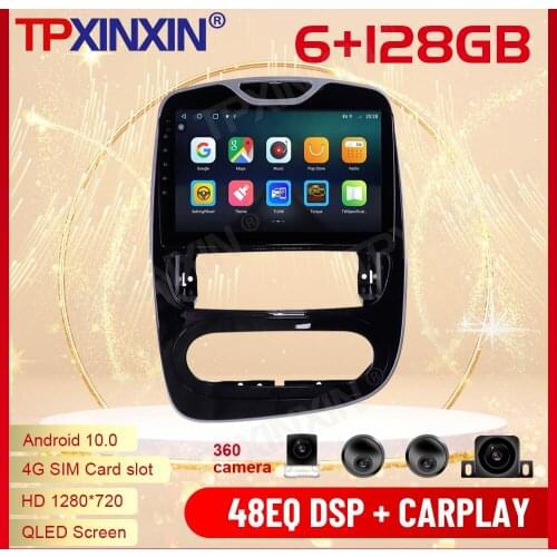 2 Din Carplay Android Radio Receiver Multimedia Stereo For Renault Clio 2016 2017 2018 GPS Navigation Audio Recorder Head Unit