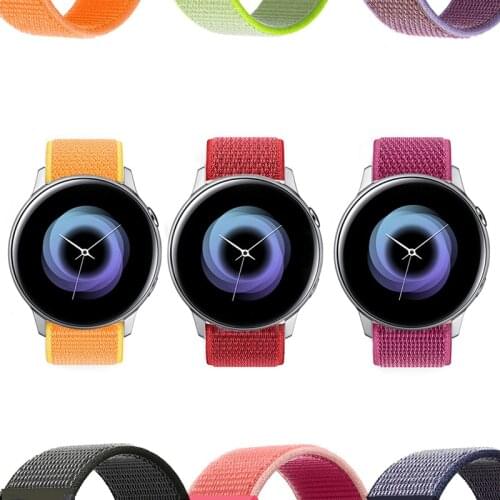 20mm 22mm Bracelet for Samsung Galaxy Watch Active 2 strap 40mm 44mm Active correa Watchband Gear S3 Watch 3 45/41mm nylon Band