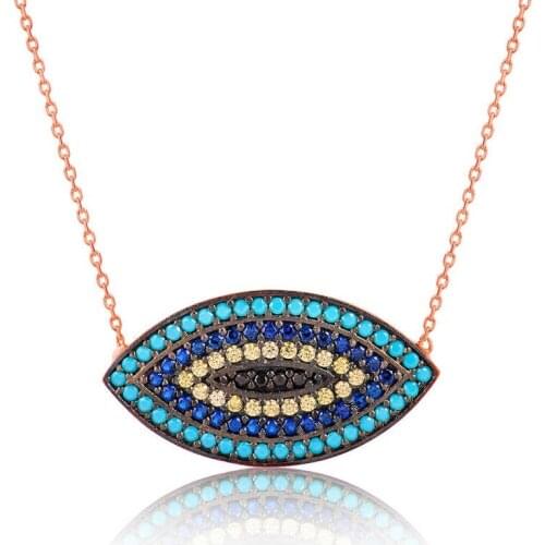 Silver Evil Eye Women Necklace