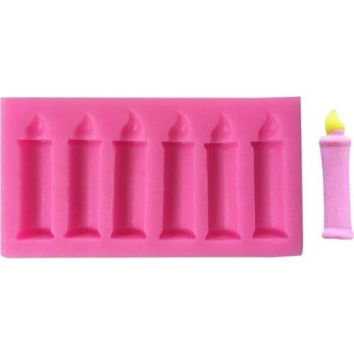 Fondant Cake Silicone Candle Mould Candlestick Mold Baking Tools 17-78