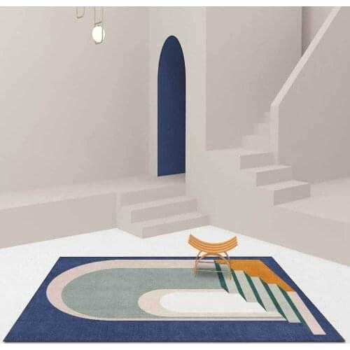 Nordic large area Rugs Living Room Mat Abstract geometric watercolor Blanket Carpets sofa table kids bedroom Bedside Mats custom